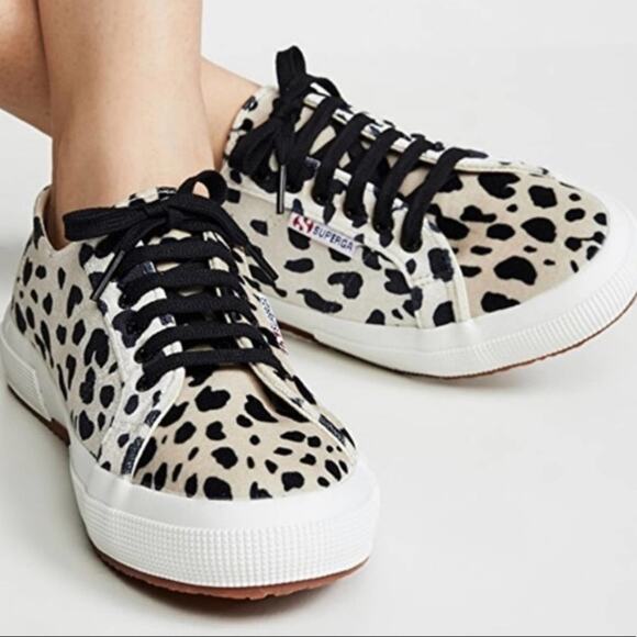 Superga FANVELVETW DALMATIAN velvet leopard dot sneaker US size 8.5 Euro 39.5 - Picture 14 of 15